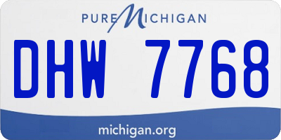 MI license plate DHW7768