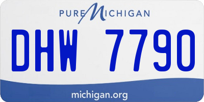 MI license plate DHW7790
