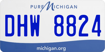 MI license plate DHW8824