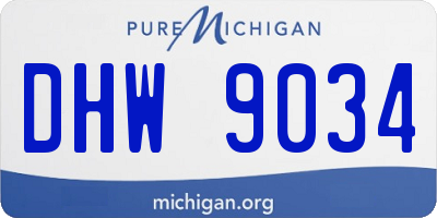 MI license plate DHW9034