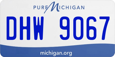 MI license plate DHW9067