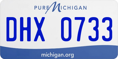 MI license plate DHX0733