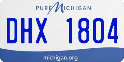 MI license plate DHX1804