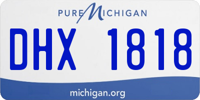 MI license plate DHX1818