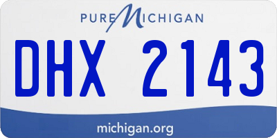 MI license plate DHX2143