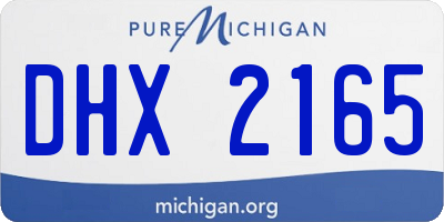 MI license plate DHX2165