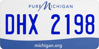 MI license plate DHX2198