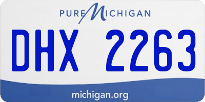 MI license plate DHX2263