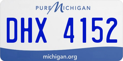MI license plate DHX4152