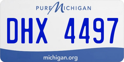 MI license plate DHX4497