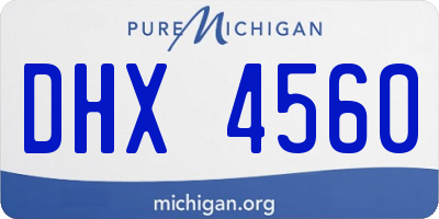 MI license plate DHX4560