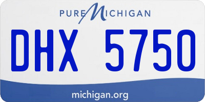 MI license plate DHX5750