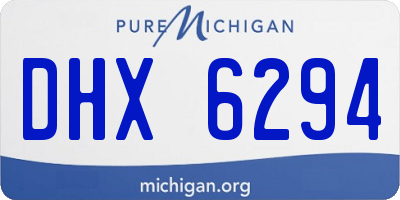 MI license plate DHX6294