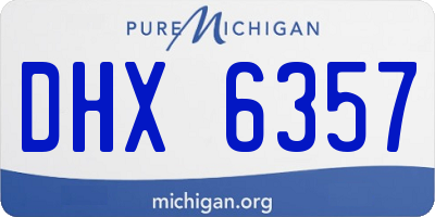 MI license plate DHX6357