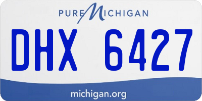 MI license plate DHX6427