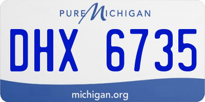 MI license plate DHX6735