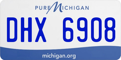 MI license plate DHX6908