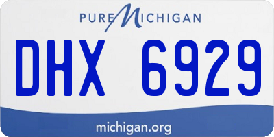 MI license plate DHX6929