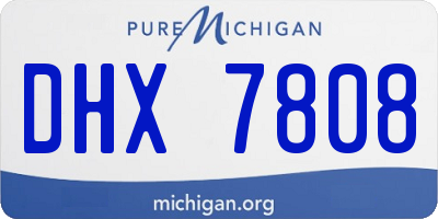 MI license plate DHX7808