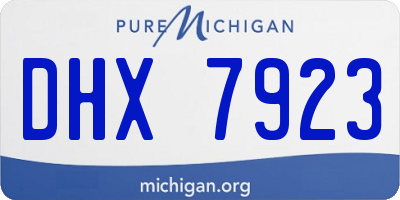 MI license plate DHX7923
