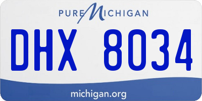 MI license plate DHX8034