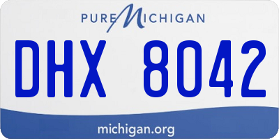 MI license plate DHX8042