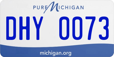 MI license plate DHY0073