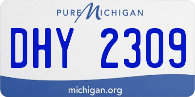MI license plate DHY2309