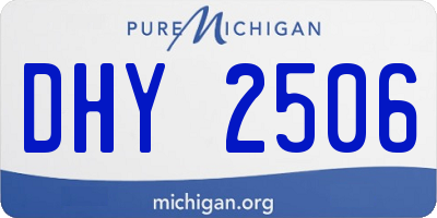 MI license plate DHY2506