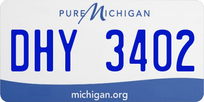 MI license plate DHY3402