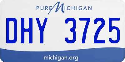 MI license plate DHY3725