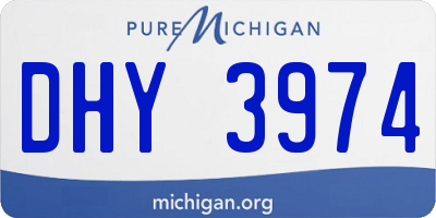 MI license plate DHY3974