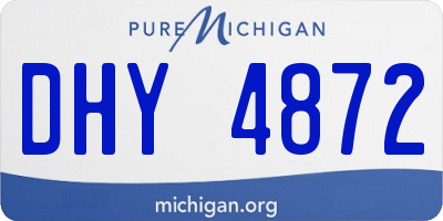 MI license plate DHY4872