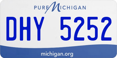 MI license plate DHY5252