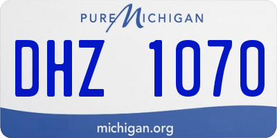 MI license plate DHZ1070