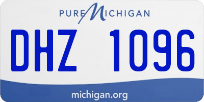 MI license plate DHZ1096