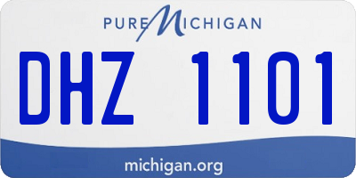 MI license plate DHZ1101