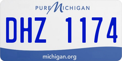MI license plate DHZ1174