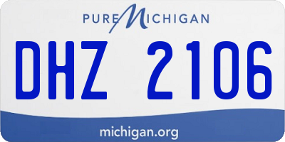MI license plate DHZ2106