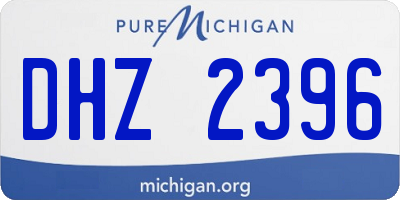 MI license plate DHZ2396