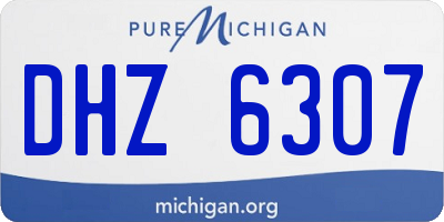 MI license plate DHZ6307