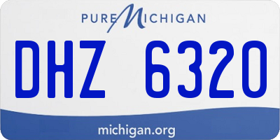 MI license plate DHZ6320