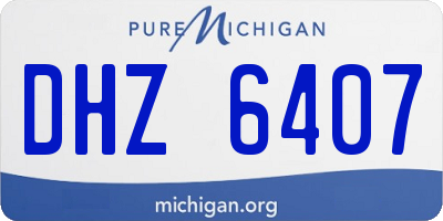MI license plate DHZ6407