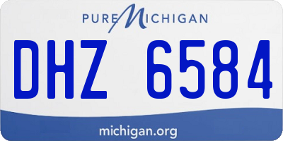 MI license plate DHZ6584