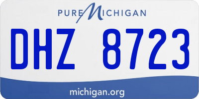 MI license plate DHZ8723