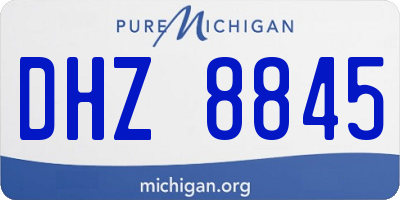 MI license plate DHZ8845