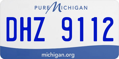 MI license plate DHZ9112