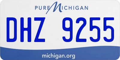 MI license plate DHZ9255