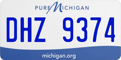 MI license plate DHZ9374