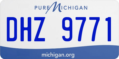 MI license plate DHZ9771